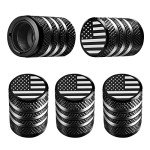 American Flag Tire Valve Stem Cap Covers - 5 Pack