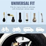 American Flag Tire Valve Stem Cap Covers - 5 Pack