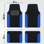 BDK Blue Car Seat Covers & Floor Mats Set