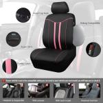 Car Seat Covers Set with Floor Mats and Wheel Cover