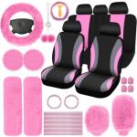 Fuzzy 43-Piece Car Seat Cover Set for Women
