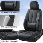 Coverado Full Set Car Seat Covers - Waterproof Black