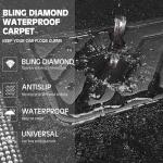 Bling Diamond Steering Wheel Cover and Mats Set