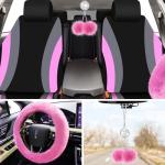 Fuzzy 43-Piece Car Seat Cover Set for Women