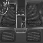 Black Rubber All-Weather Car Mats Full Set