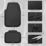 Black Rubber All-Weather Car Mats Full Set