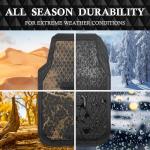 Black Rubber All-Weather Car Mats Full Set