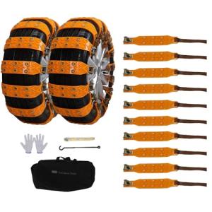 10pcs Universal Car Snow Chains with Tools