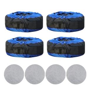 Blue Portable Tire Bags - 4 Pack for Storage