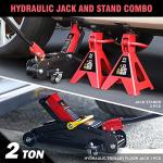 Low Profile Hydraulic Trolley Jack with Stands