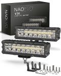 NAOEVO 6 Inch 50W LED Light Bar Combo