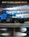 NAOEVO 6 Inch 50W LED Light Bar Combo