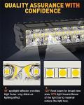 NAOEVO 6 Inch 50W LED Light Bar Combo