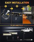 NAOEVO 6 Inch 50W LED Light Bar Combo