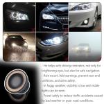2PCS Yellow LED Angel Eye Fog Lights