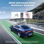 AZDOME M01 Dual Dash Cam with 64GB Card