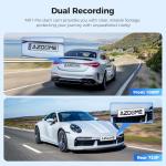 AZDOME M01 Dual Dash Cam with 64GB Card