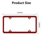 2-Pack Red Stainless Steel License Plate Frames