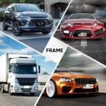 Matte Black Aluminum License Plate Frames - 2 Pack