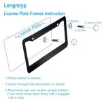 Matte Black Aluminum License Plate Frames - 2PCS