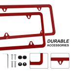 2-Pack Red Stainless Steel License Plate Frames