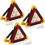 Rechargeable LED Emergency Warning Triangle Light Set