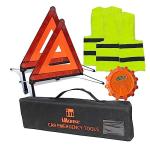 Emergency Warning Triangle Kit with LED Flare
