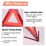 Foldable Warning Triangle Emergency Roadside Kit (3 Pack)