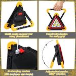 Rechargeable LED Emergency Warning Triangle Light Set