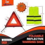 Emergency Warning Triangle Kit with LED Flare