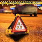 Rechargeable LED Emergency Warning Triangle Light Set