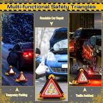 Rechargeable LED Emergency Warning Triangle Light Set