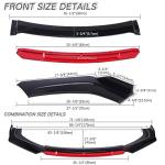 4PCS Universal Front Bumper Lip Spoiler Set