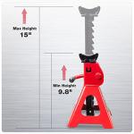 Low Profile 2 Ton Car Jack Stands - 2 Pack