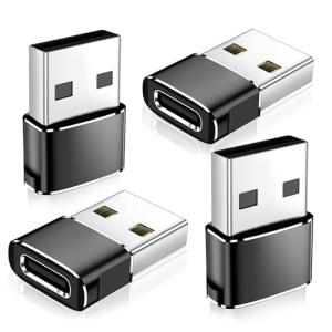 4-Pack USB to USB-C Car Charger Adapter