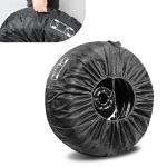 waswale 1 PC Car Tire Protector, 31.49" 210T Oxford Cloth Sun Dustproof 19"-23" Spare Tire Storage Bag with Handle, Four Seasons Universal Portable Anti-Scratch Accessories for Cars (Black #L)