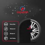 RV Tire Covers 4 Pack, Tough Tire Wheel Protector for Truck, SUV, Travel Trailer, Camper, Motorhome, Boat, Van, PU Oxford Waterproof Sun Rain Snow Protector Cover, Fits Tire Diameters 26-29 inch