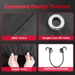 RV Tire Covers 4 Pack, Tough Tire Wheel Protector for Truck, SUV, Travel Trailer, Camper, Motorhome, Boat, Van, PU Oxford Waterproof Sun Rain Snow Protector Cover, Fits Tire Diameters 26-29 inch