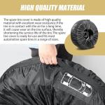 waswale 1 PC Car Tire Protector, 31.49" 210T Oxford Cloth Sun Dustproof 19"-23" Spare Tire Storage Bag with Handle, Four Seasons Universal Portable Anti-Scratch Accessories for Cars (Black #L)