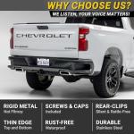 Premium Slim Matte Black License Plate Frames – 2 Pack, Rust-Free Stainless Steel & Rattle-Free, Street Legal, Universal with Screw Caps Cover, Thin Metal Front & Rear Car Tag Holders for Men & Women