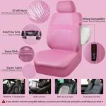 CAR PASS Pink Car Seat Cover Full Sets, Air Breath in Summer Mesh Seat Cover 5mm Sponge Airbag Composite, Cute for Women Girly, Universal Fit SUV, Vans, sedans,Trucks, Automotive Interior All Pink