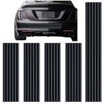 FXNX DIY Car Bumper Guard Rear Bumper Protector 5PCS Car Bumper Protector Self Adhesive Rubber Guard for SUV Cars Trucks, No Residue Anti Scratch (Black)