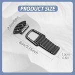 Kutyun 2PCS Car Bumper Clips, Bumper Quick Release, Front Rear Bumper Fastener Kit, Durable Carbon Fiber Car Bumper Security Hook Lock Clips, Universal Car Accessories Fit for Car Bumper (Small)