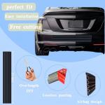 FXNX DIY Car Bumper Guard Rear Bumper Protector 5PCS Car Bumper Protector Self Adhesive Rubber Guard for SUV Cars Trucks, No Residue Anti Scratch (Black)