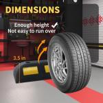 WECARLLE Parking Stopper for Garage Parking Aid 2 Pack Block, Car Truck Curb Floor Parking Lot Wheel Tire Stops Bumpers with Bolt Installation, Rubber Vehicles Aid Gadgets