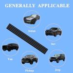 FXNX DIY Car Bumper Guard Rear Bumper Protector 5PCS Car Bumper Protector Self Adhesive Rubber Guard for SUV Cars Trucks, No Residue Anti Scratch (Black)