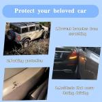 FXNX DIY Car Bumper Guard Rear Bumper Protector 5PCS Car Bumper Protector Self Adhesive Rubber Guard for SUV Cars Trucks, No Residue Anti Scratch (Black)