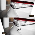 RGOAANC 4PCS Car Bumper Clip Hasp, Bumper Holder Clips, Durable Auto Bumper Security Hook Lock Clips, Car Accessories Front Rear Bumper Fastener Kit Universal for Car (Black+Carbon Fiber, Small)