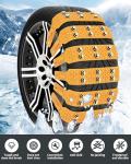 Cofsodi 6 Pcs Reusable TPU Car Winter Tire Anti-Skid Chains, Suitable for 265/70/r17, 255/50r20, SUV Tires Snow Cable, Emergency Winter Car Accessories for Ice, Essential Snow Protector