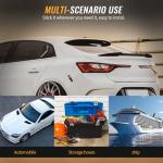 RGOAANC 4PCS Car Bumper Clip Hasp, Bumper Holder Clips, Durable Auto Bumper Security Hook Lock Clips, Car Accessories Front Rear Bumper Fastener Kit Universal for Car (Black+Carbon Fiber, Small)